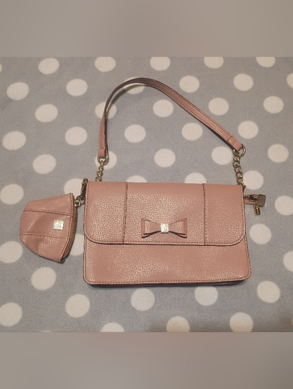 Anne Klein Crossbody Bag in Dusty Pink